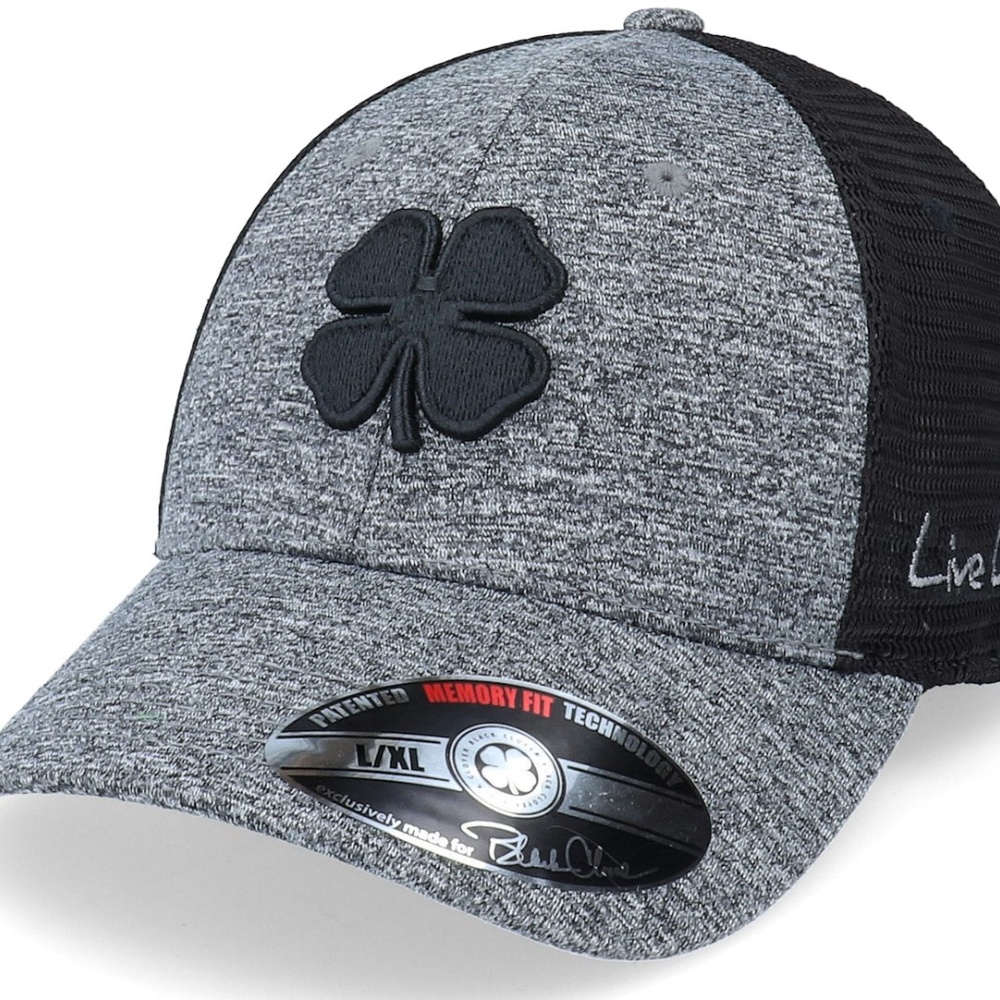 Black Clover Lucky Heather Grey/black Mesh/black Trucker - Black Clover